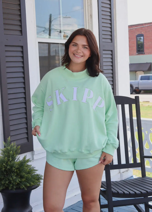 Skipp The Brand Lime Mockneck