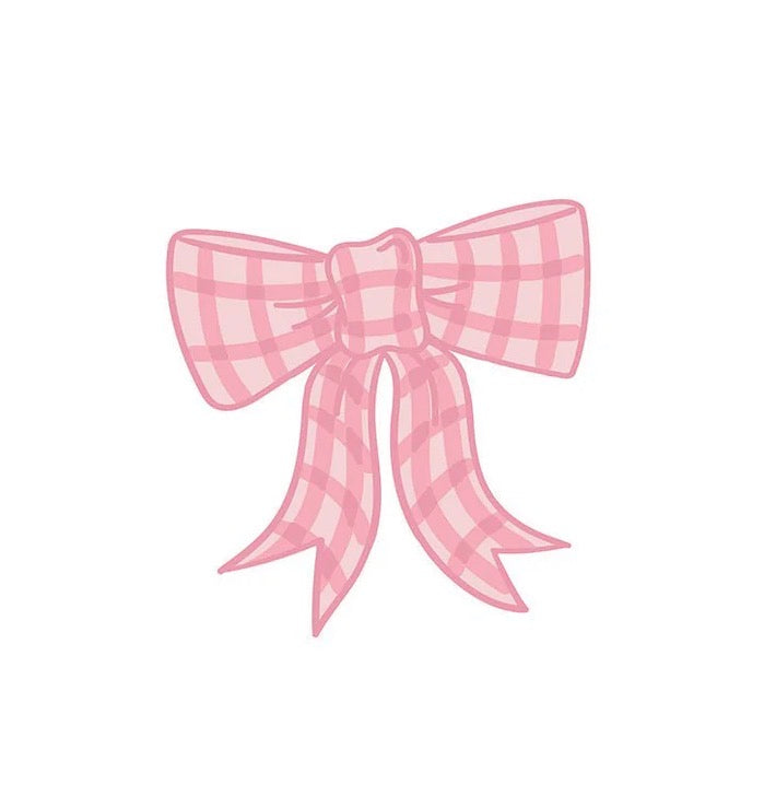 Happy Everything Pink Gingham Bow Mini Attachment