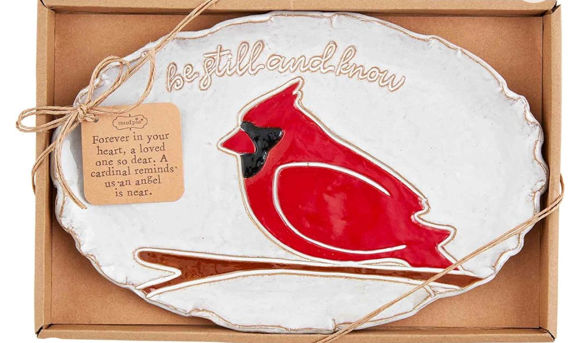 Mudpie Cardinal Sentiment Plate