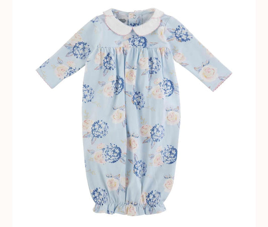 Mudpie Rosette Hydrangea Gown (0-3 months)