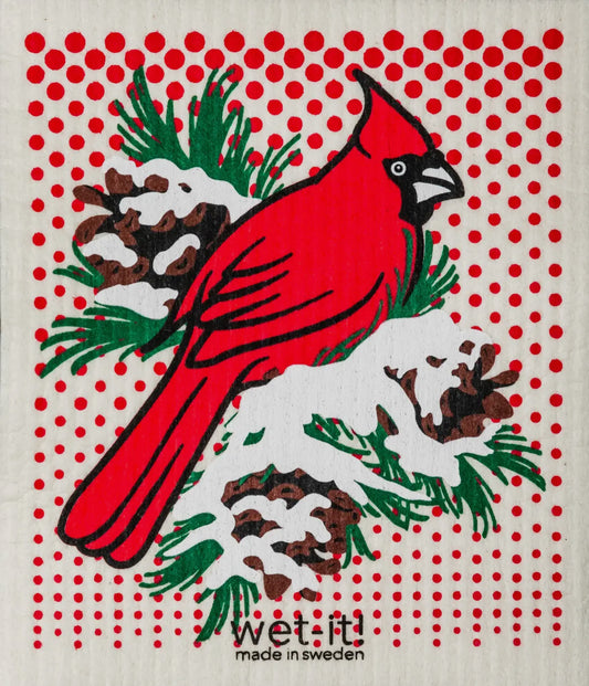 Wet-it! Winter Cardinal Swedish Cloth