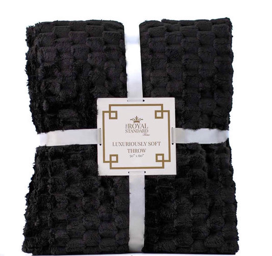 The Royal Standard Honeycomb Luxury Throw-Black