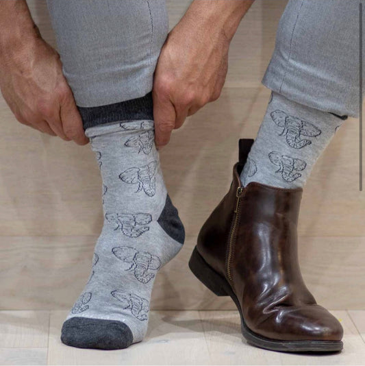 The Royal Standard Men’s Elephant Face Socks (One Size)