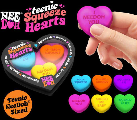 Schylling Nee Doh Teenie Squeeze Hearts (3-pack)