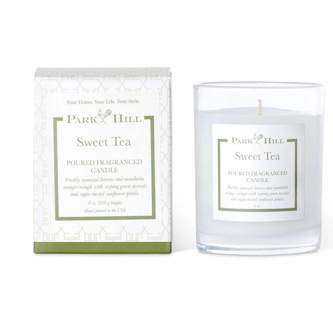 Park Hill Poured Fragranced Candle-Sweet Tea