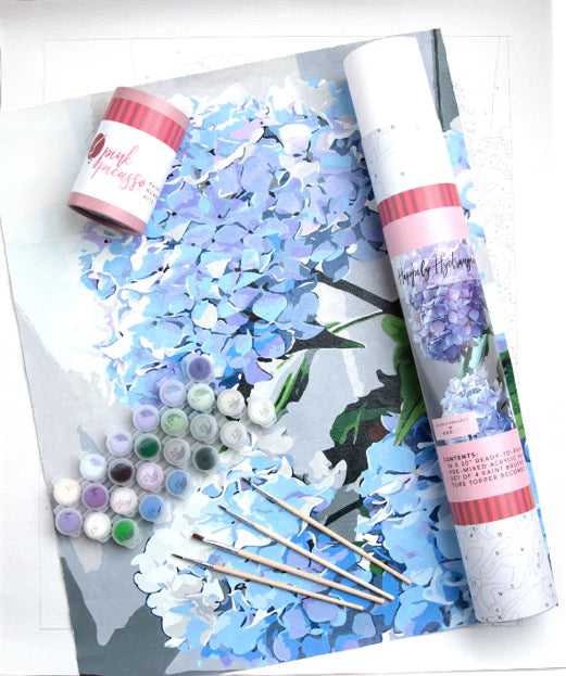 Pink Picasso Paint By Numbers Kit (16x20)-Happily Hydrangea