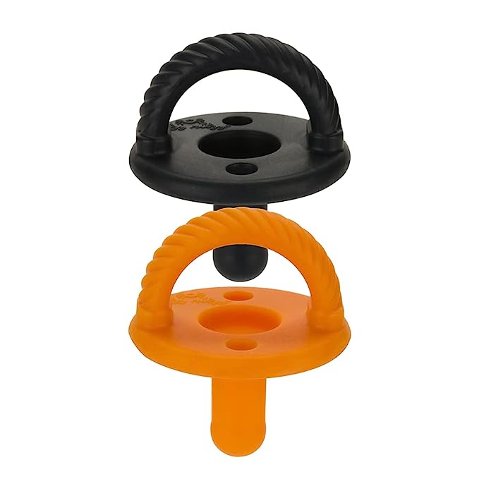 Itzy Ritzy Sweetie Soother Pacifier 2-pack-Orange & Black