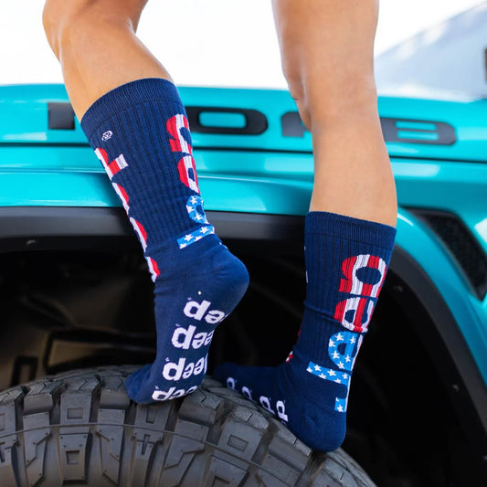 Jeep USA Flag Crew Socks