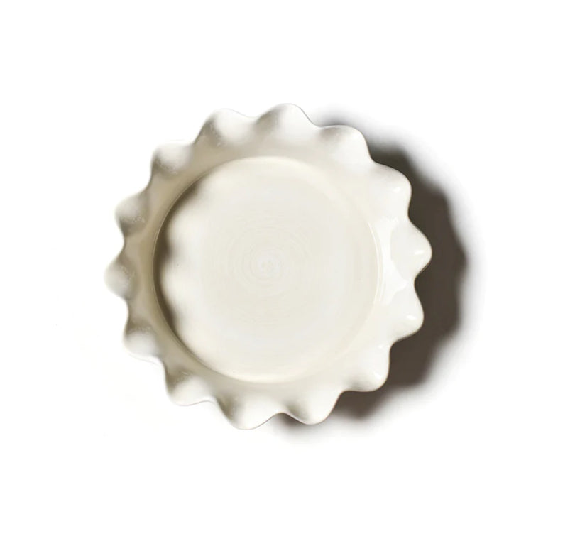 Coton Colors Signature White Ruffle Pie Dish