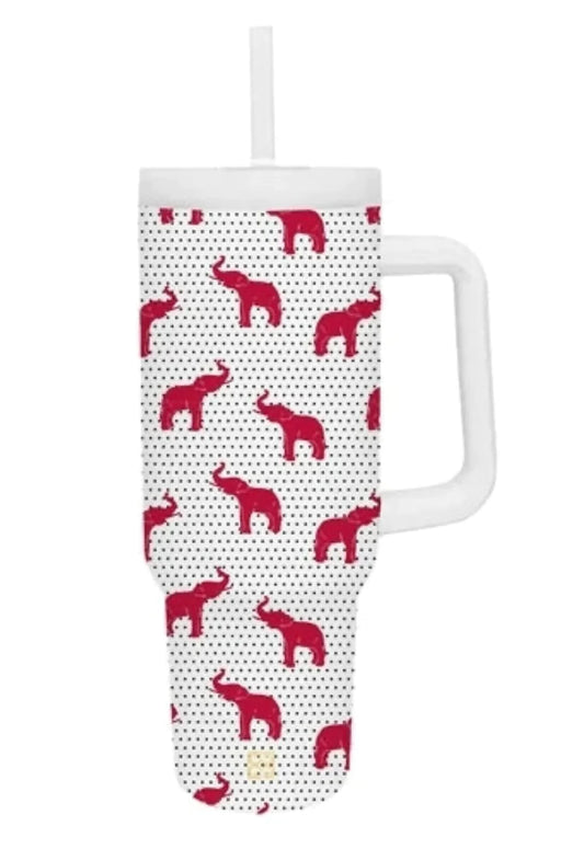 Mary Square Stainless To Go Tumbler-Elephant Pride