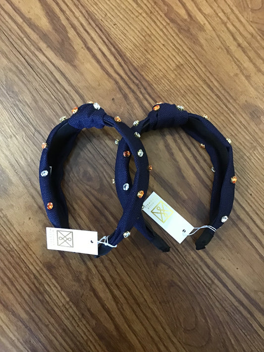 Michelle McDowell Krista Headband-Navy & Orange