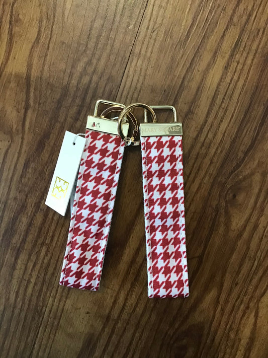Mary Square Key Fob-Houndstooth