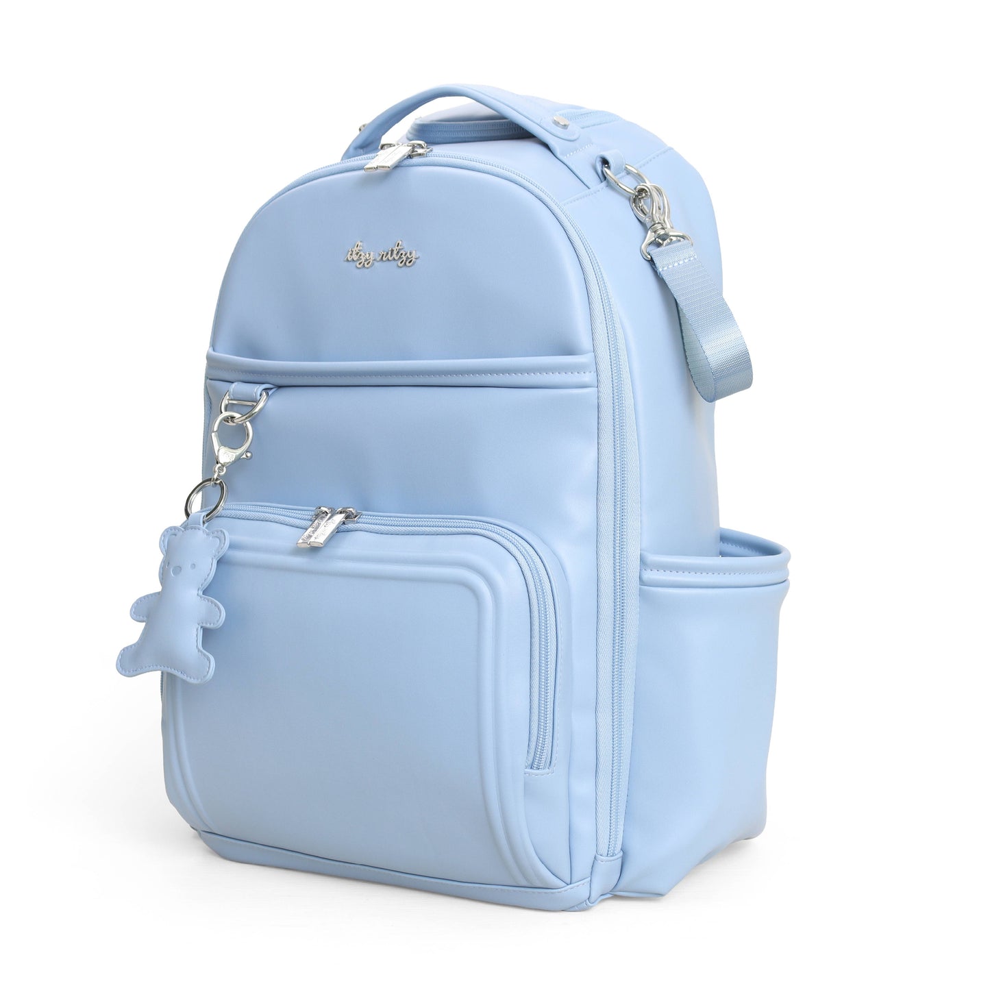 Itzy Ritzy Teddy Blue Boss Plus Backpack Diaper Bag