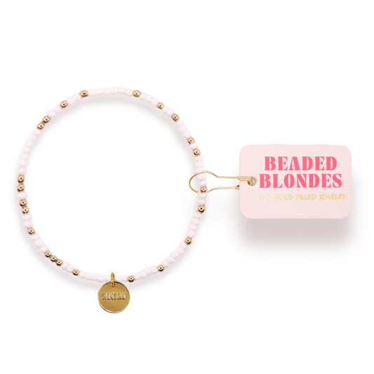 Beaded Blondes Mom Charm Bracelet on Color-Standard