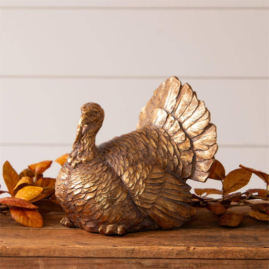 Audrey’s Home & Gifts Gold Tone Turkey Figurine