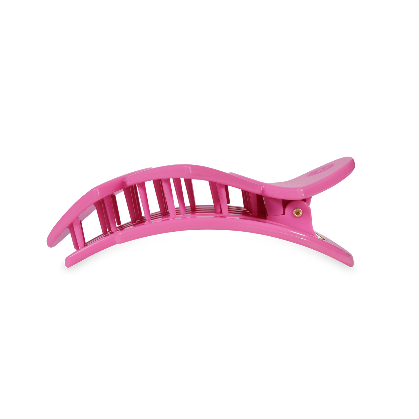 Teleties Medium Flat Hair Clip-Pink Heart to Heart