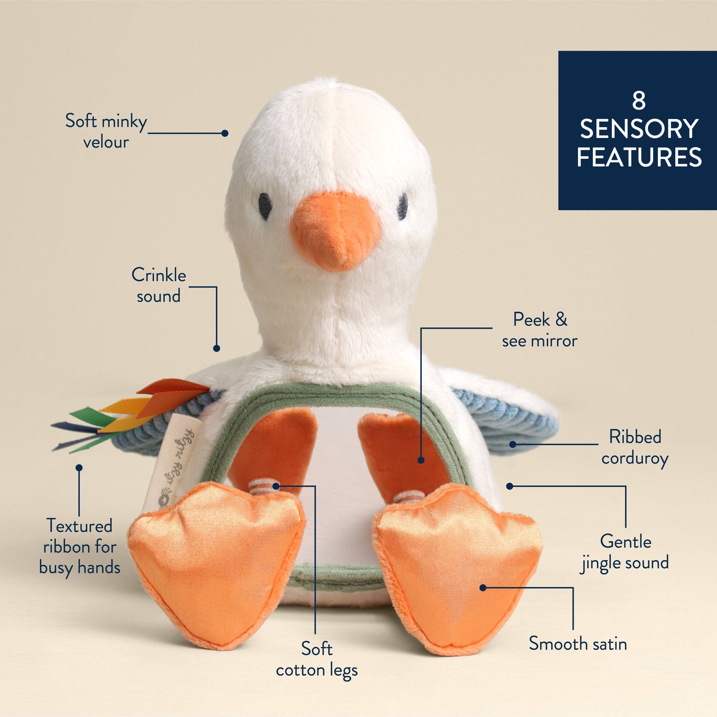 Itzy Ritzy Bitzy Sensory Mirror-Goose