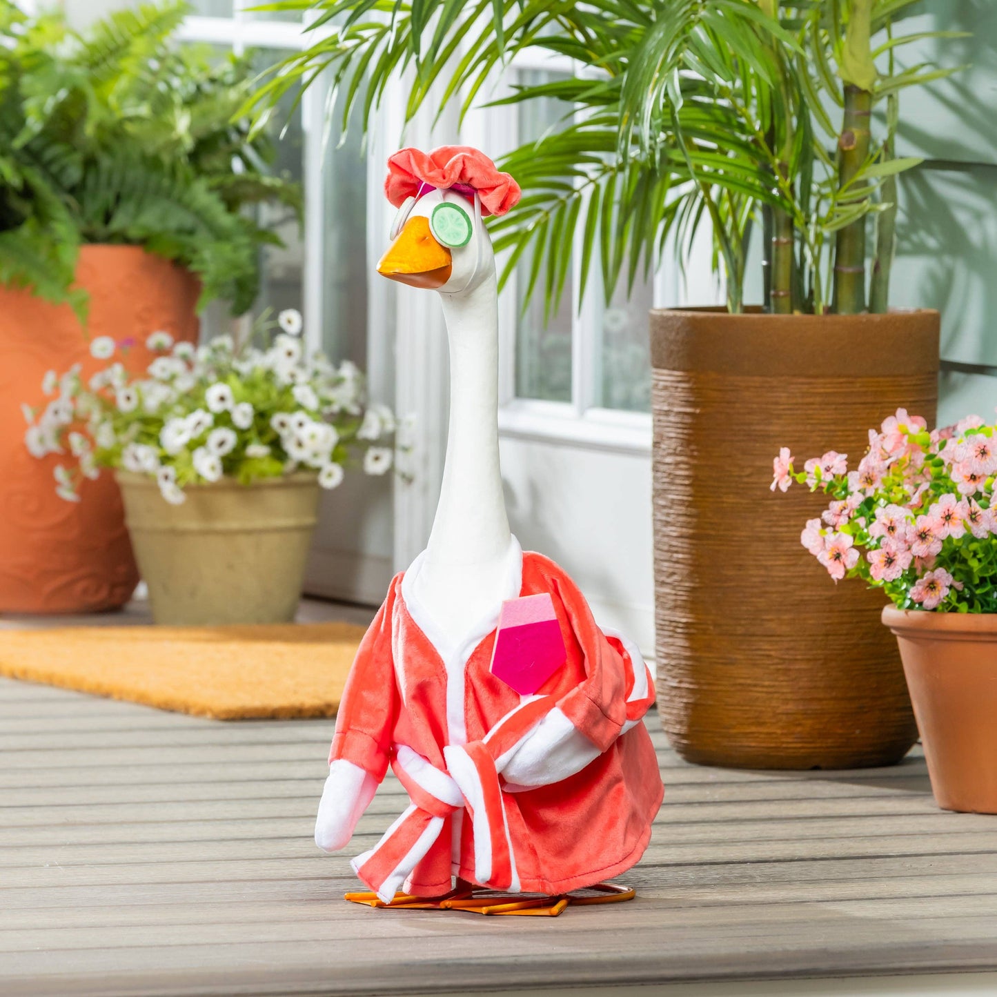 Evergreen Enterprises Giddy the Porch Goose Statue-Metal