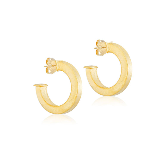 Sheila Fajl Bianca Hoops-Brushed 18K Gold Plated
