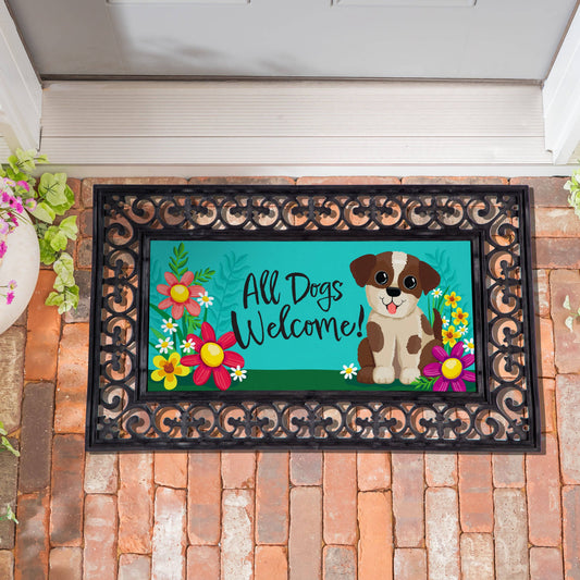 Evergreen Enterprises Sassafras Switch Mat-All Dogs Welcome
