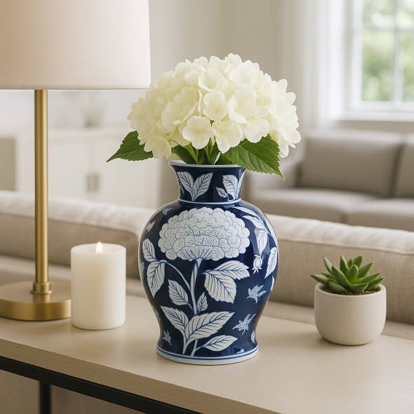 Sagebrook Home Blue Ceramic Decorative Vase (9 inch)