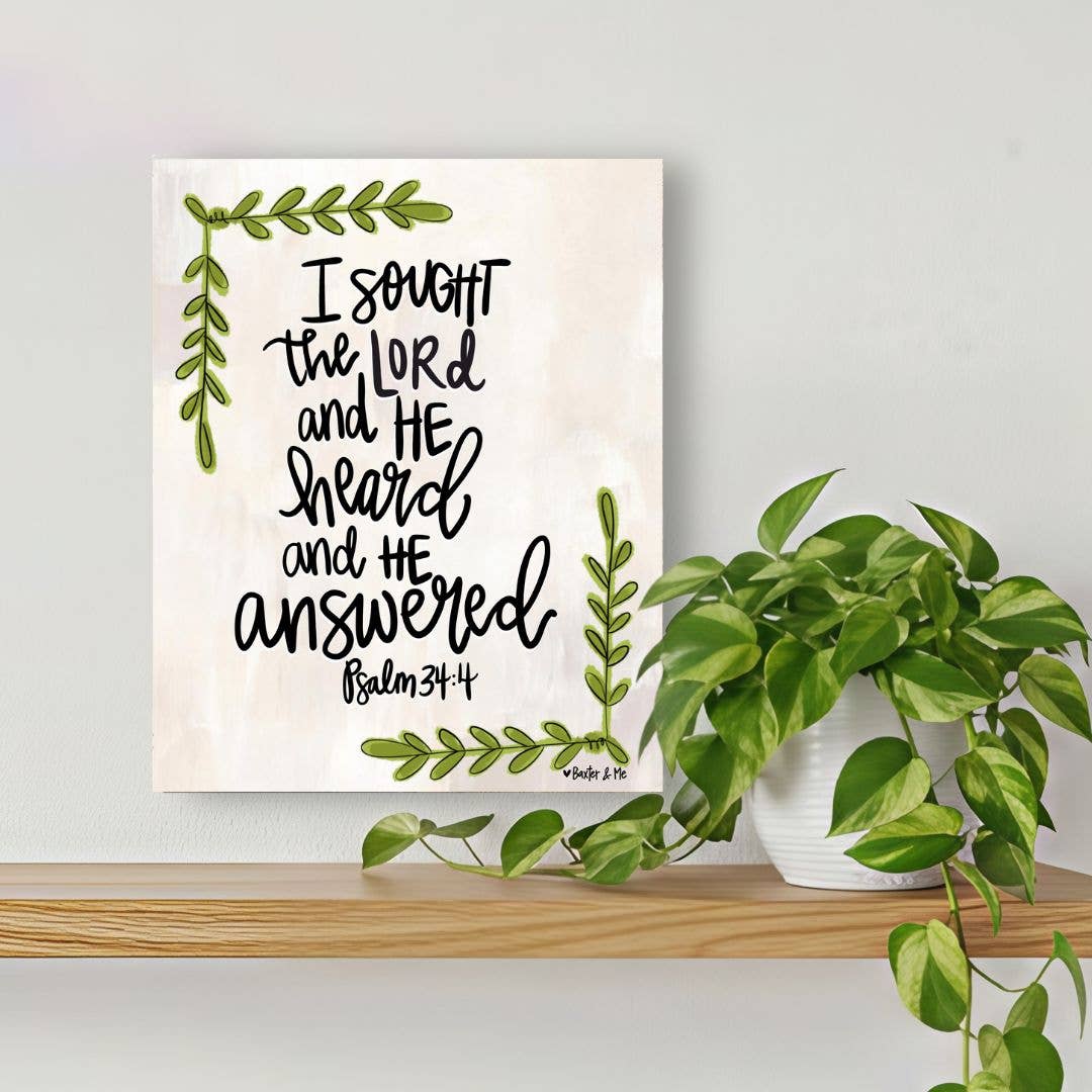 Baxter & Me Wrapped Canvas-Sought the Lord (8”x10”)