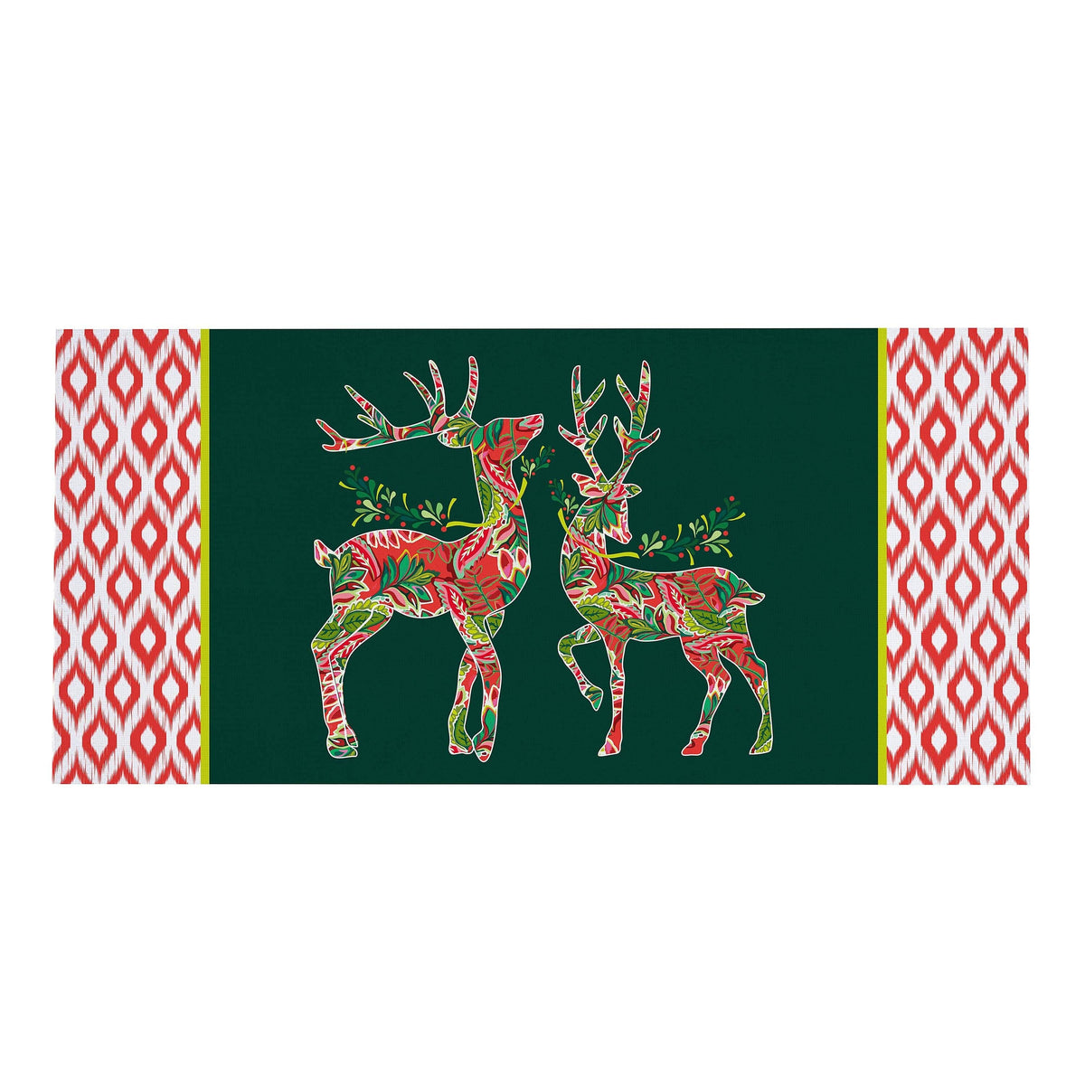 Evergreen Enterprises Sassafras Switch Mat-Patterned Reindeer