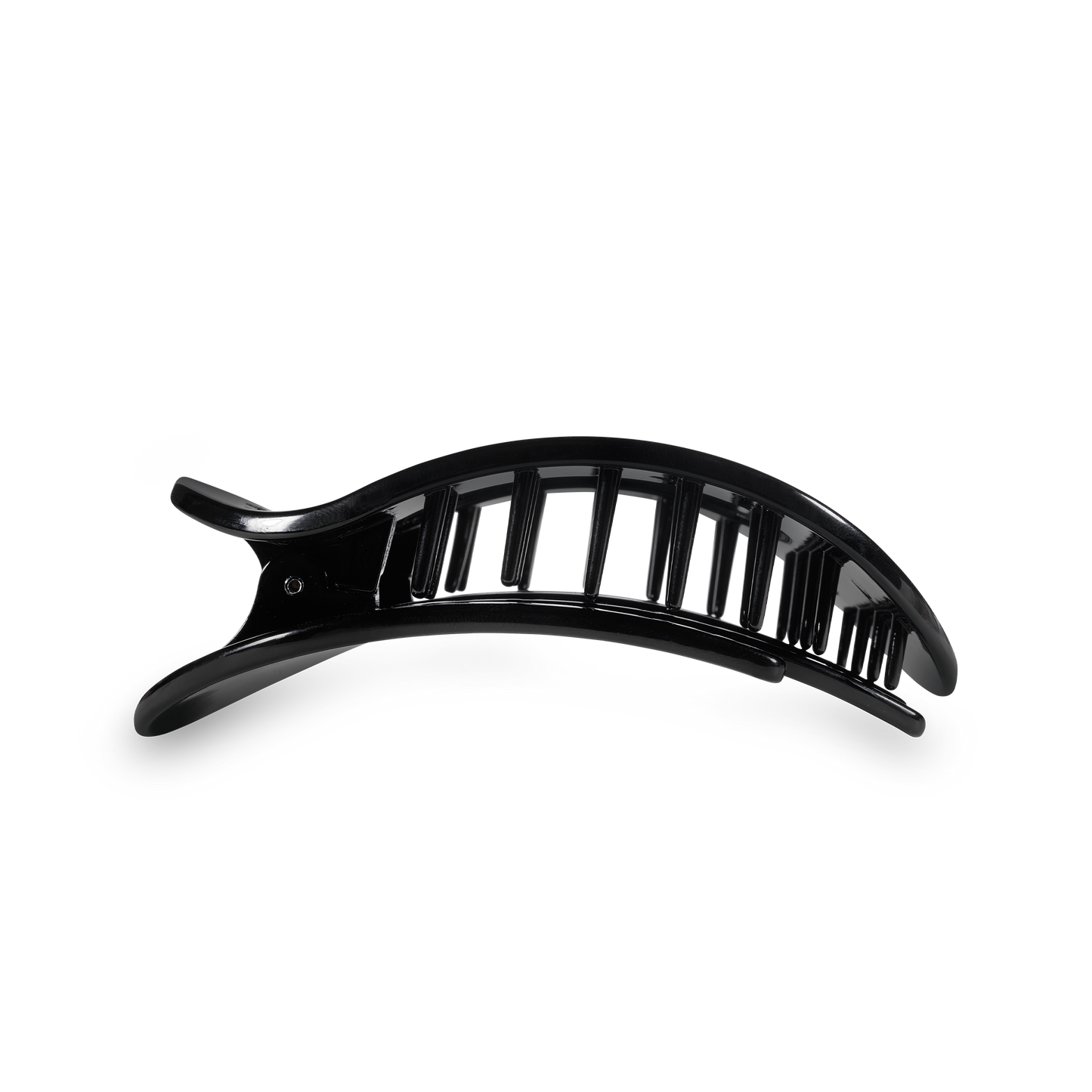 Teleties Medium Round Flat Hair Clip-Jet Black