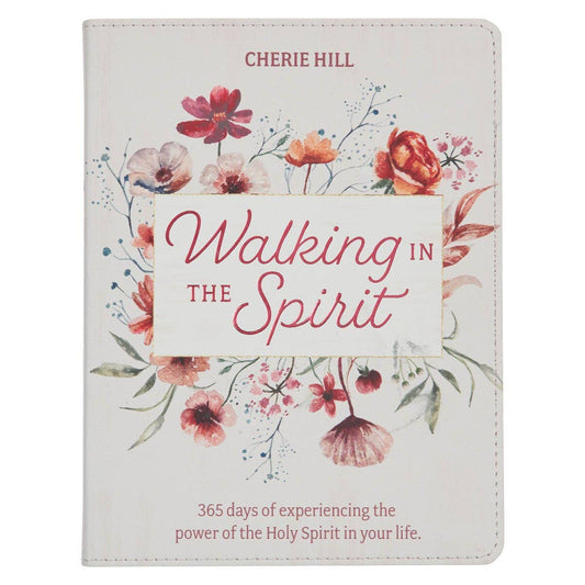 Christian Art Gifts Faux Leather Devotional-Walking in the Spirit