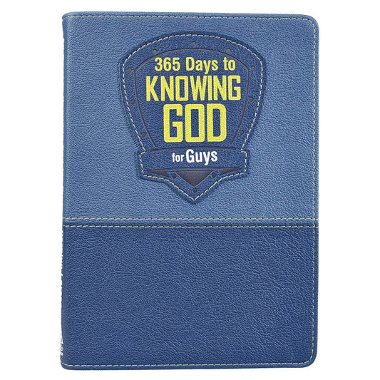 Christian Art Gifts Kid Book-365 Days to Knowing God for Guys-Faux Leather