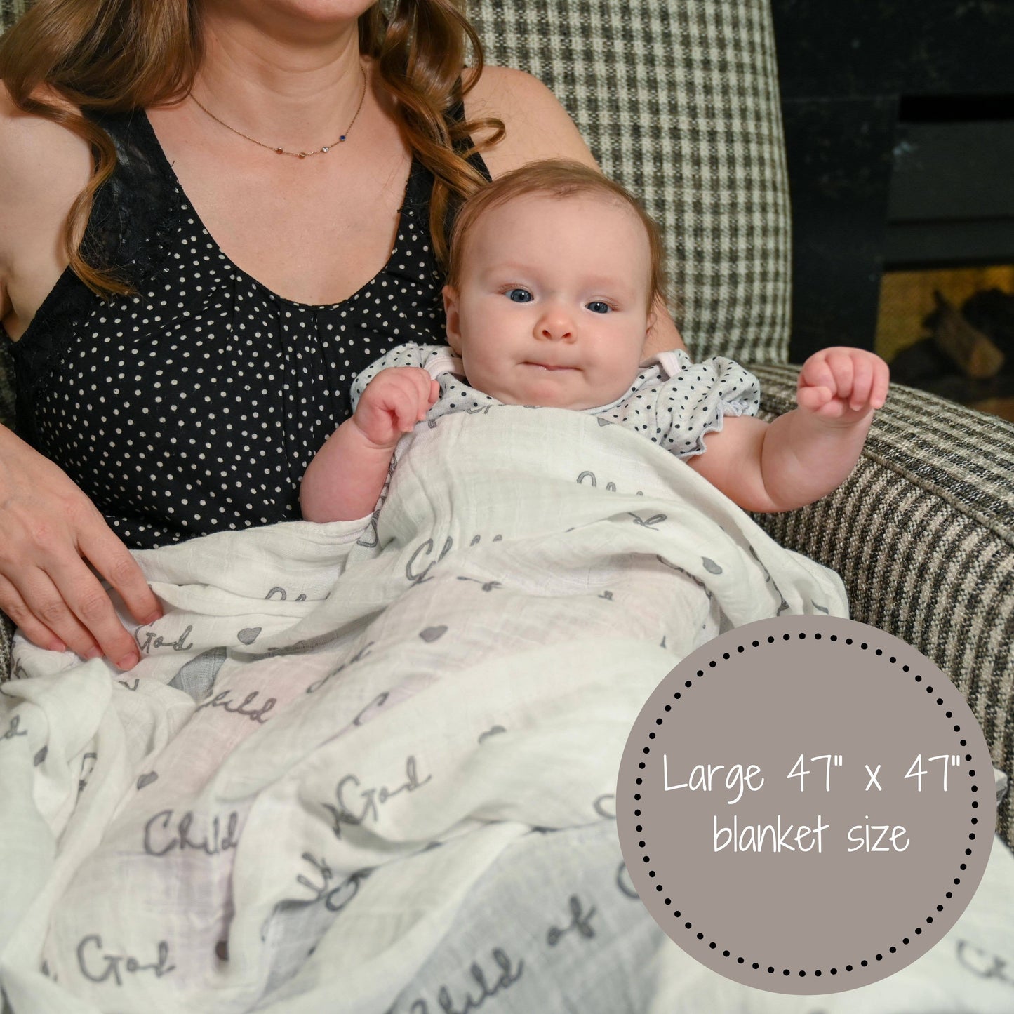 LollyBanks Baby Muslin Swaddle Blanket-Child of God