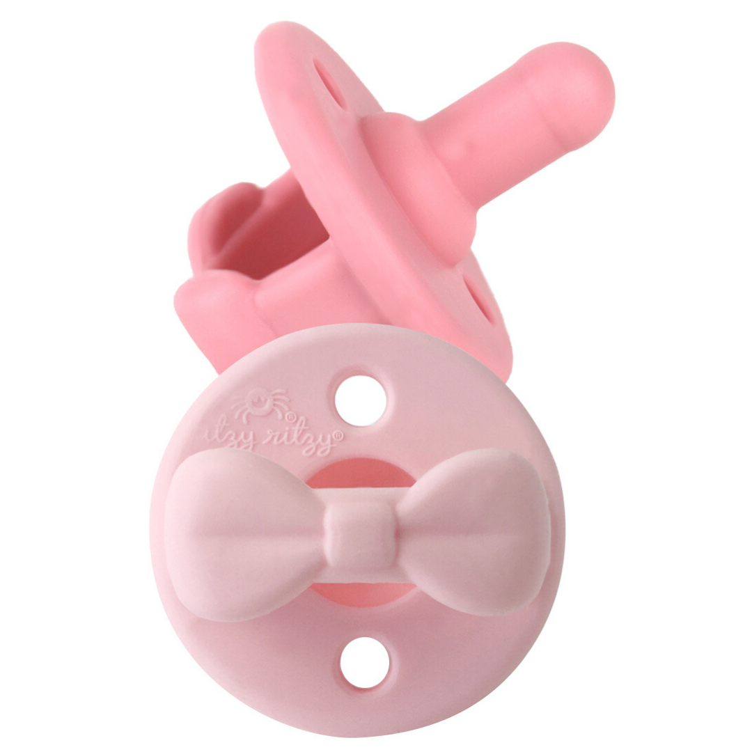 Itzy Ritzy Sweetie Soother Pacifier Sets (2-pack)-Pink Bows