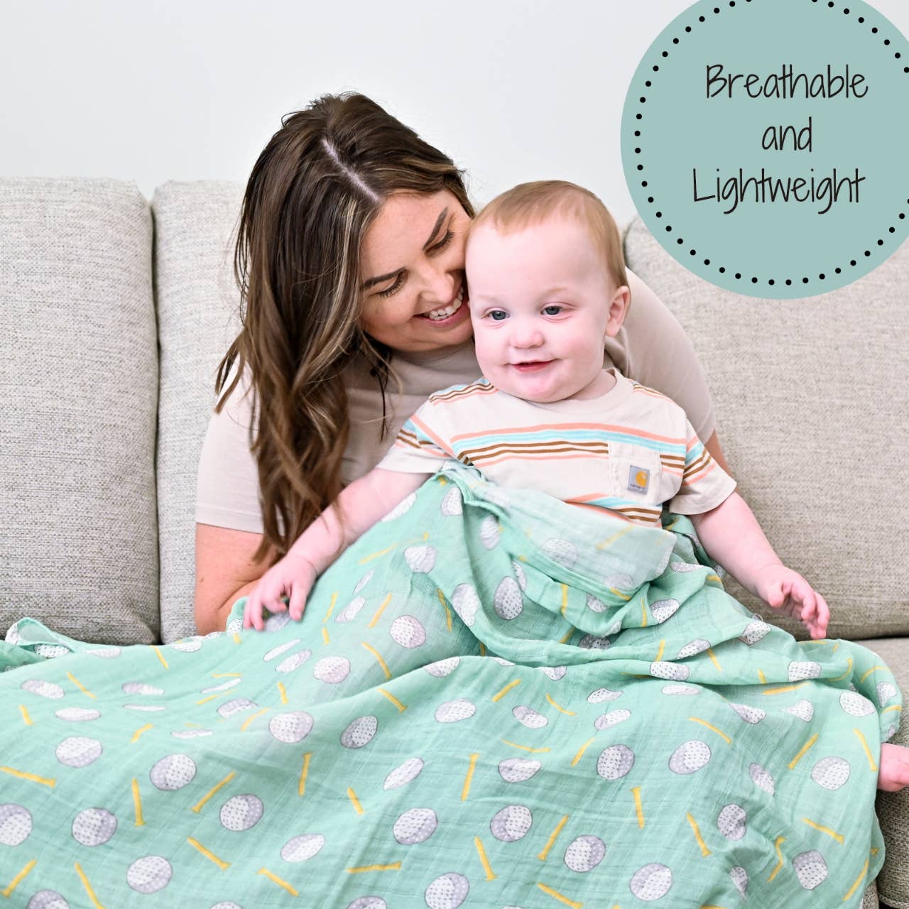 LollyBanks Baby Muslin Swaddle Blanket-Hole In One