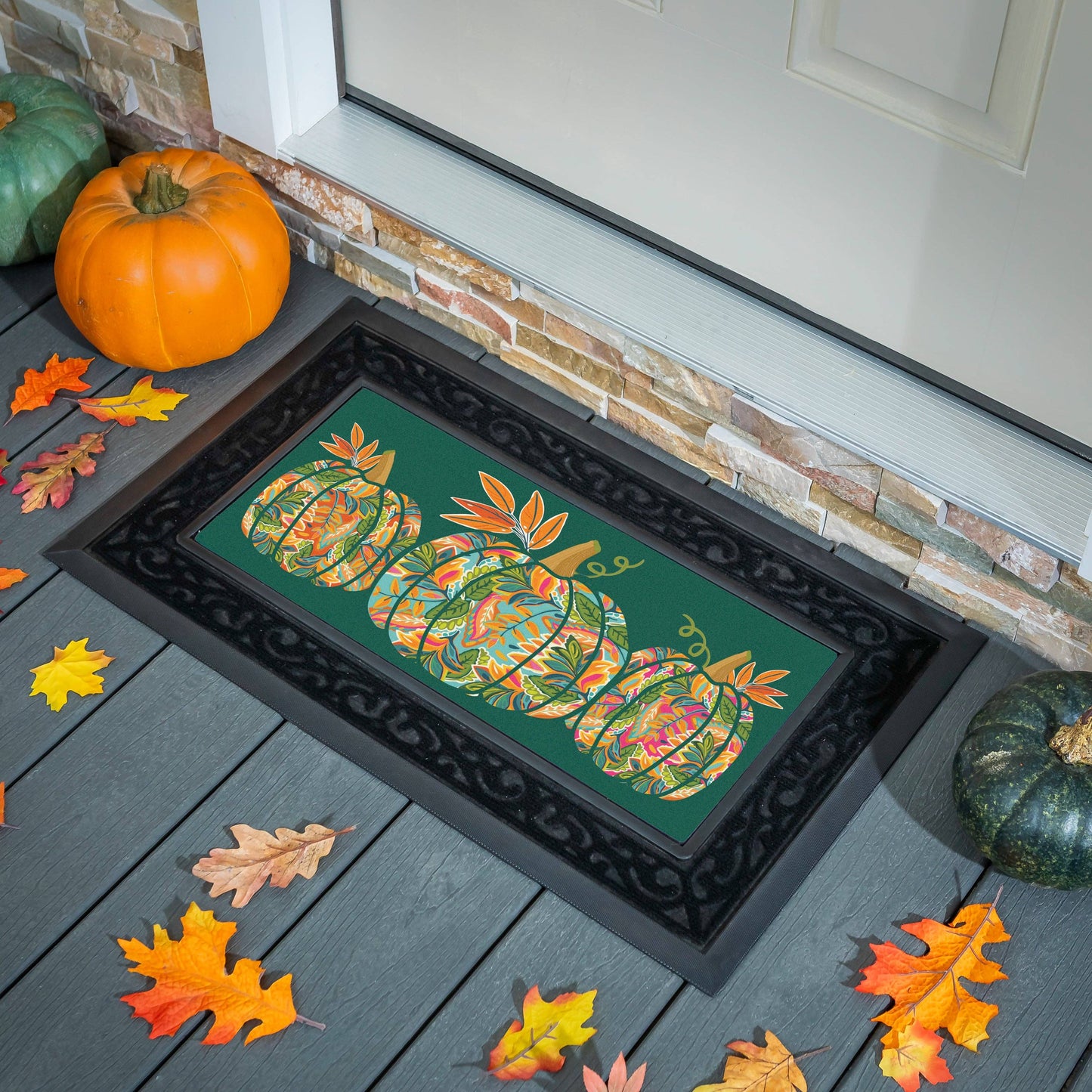 Evergreen Enterprises Flocked Coir Sassafras-Grateful Gatherings Jacobean Pumpkin
