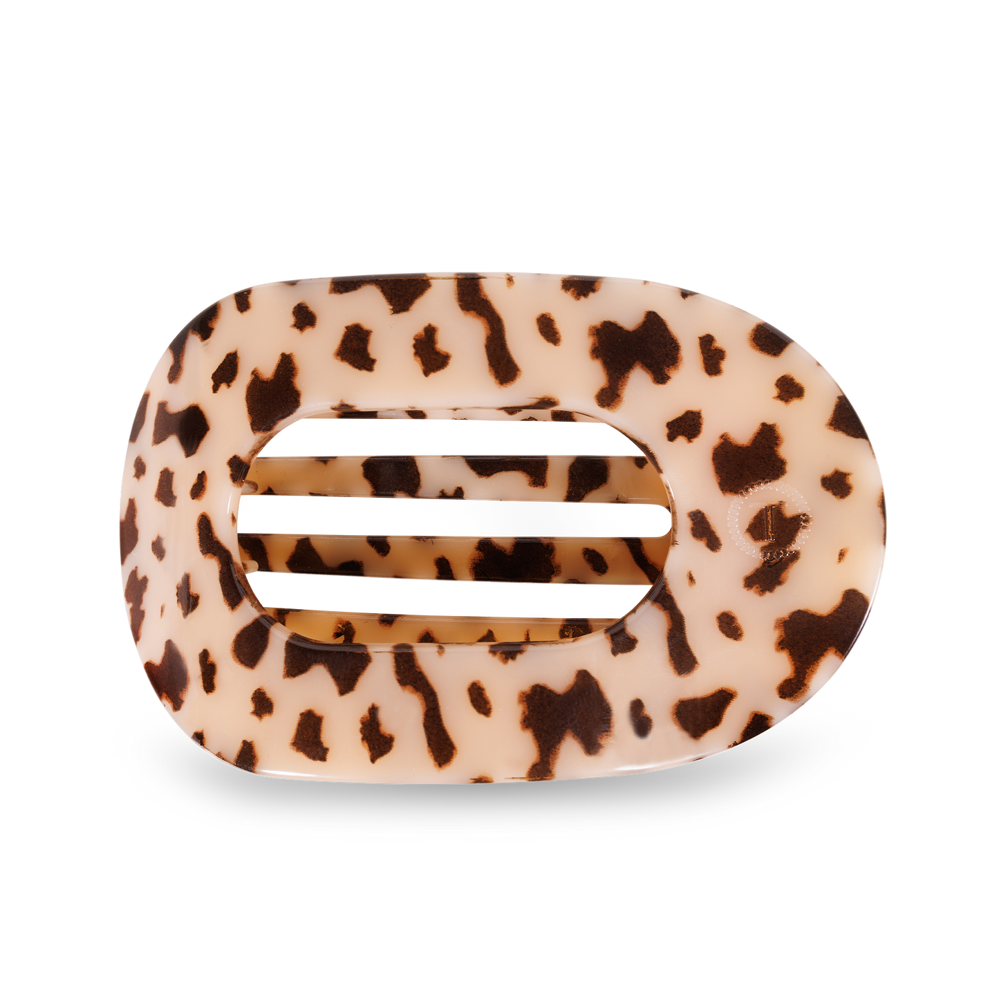 Teleties Large Round Flat Hair Clip-Blonde Tortoise