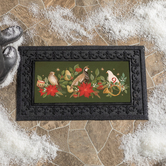 Evergreen Enterprises Flocked Coir Sassafras Switch Mat-Joyful Traditions