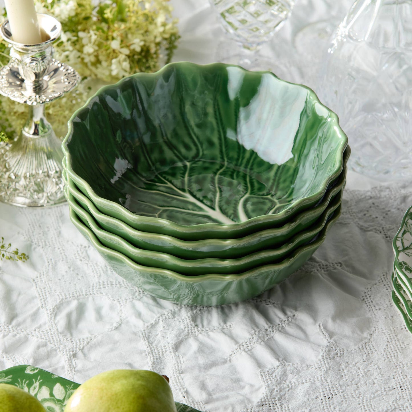 Certified International Le Jardin Cabbage 3-D Soup Bowl (40 oz)