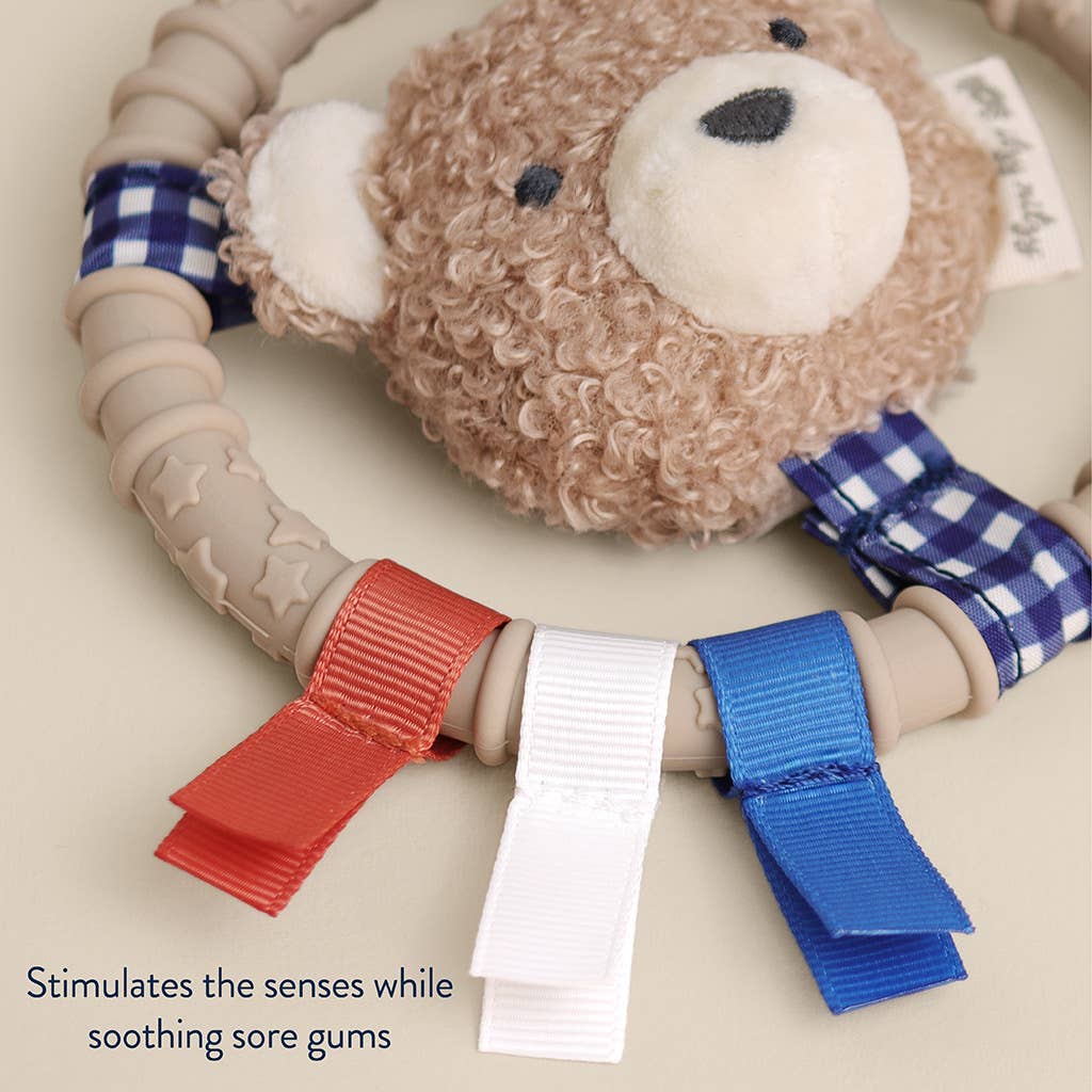 Itzy Ritzy Ring Pal-Taupe Bear