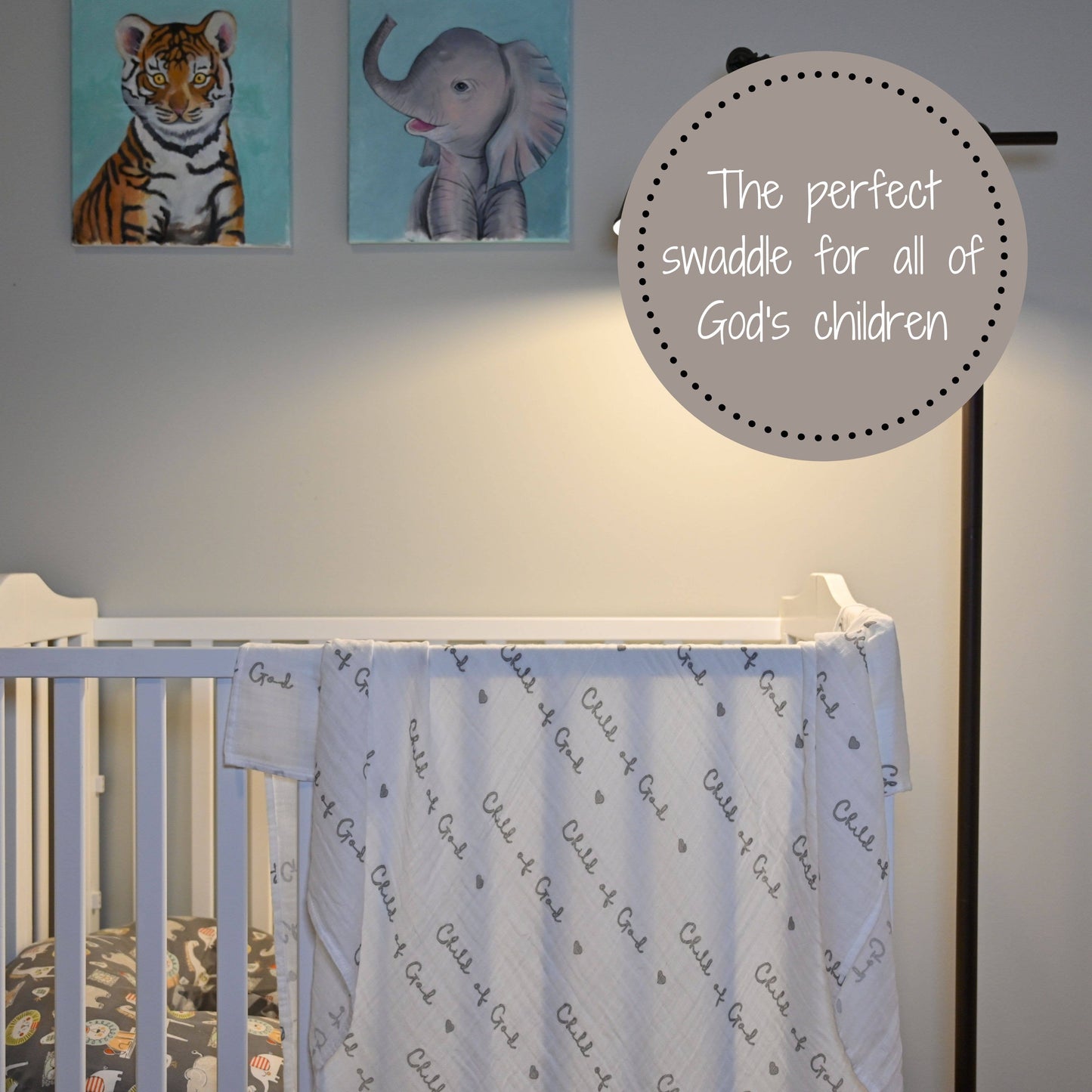LollyBanks Baby Muslin Swaddle Blanket-Child of God