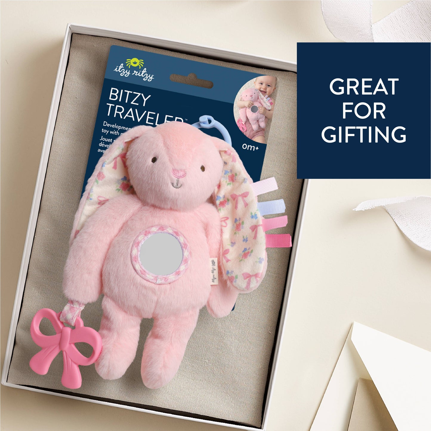 Itzy Ritzy Bitzy Traveler-Pink Bunny