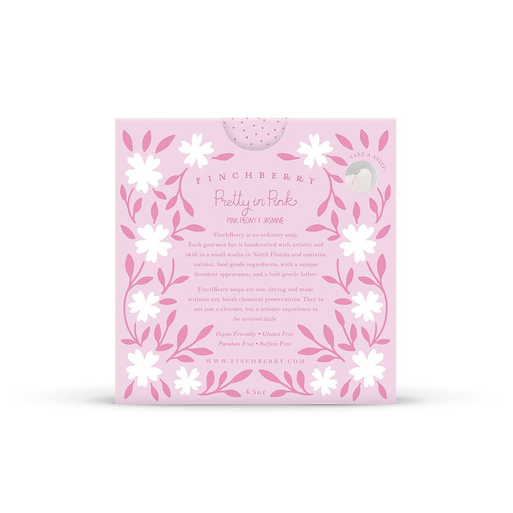 Finchberry Pretty in Pink Vegan Boxed Soap with Pink Coquette Bow