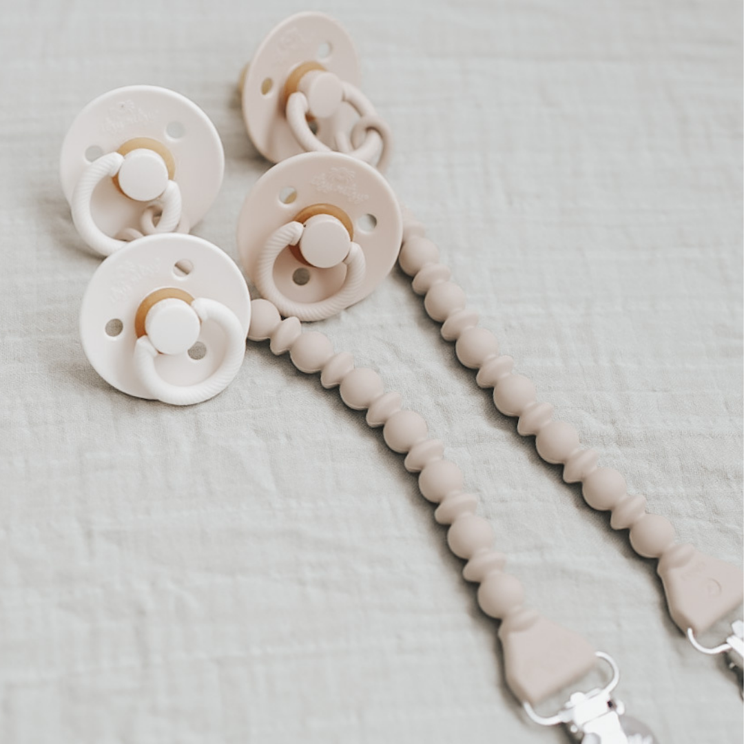 Itzy Ritzy Itzy Soother Natural Rubber Paci Set-Coconut+Toast