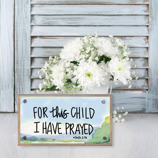 Baxter & Me Watercolor Driftwood Happy Block-For this Child