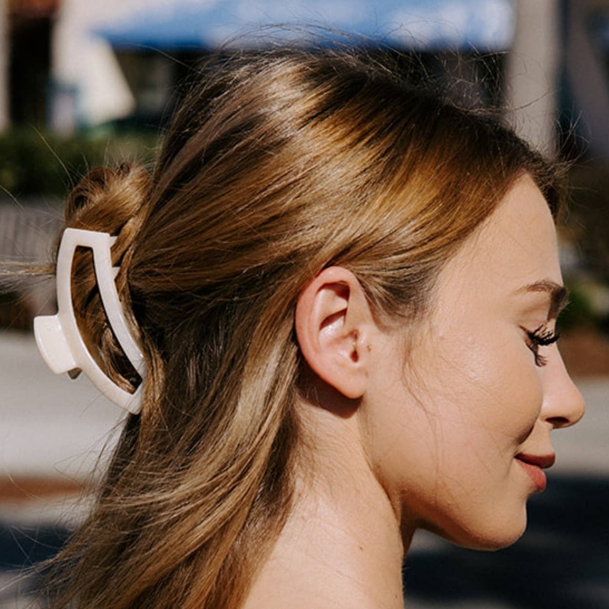 Teleties Medium Open Hair Clip-Soft Surf