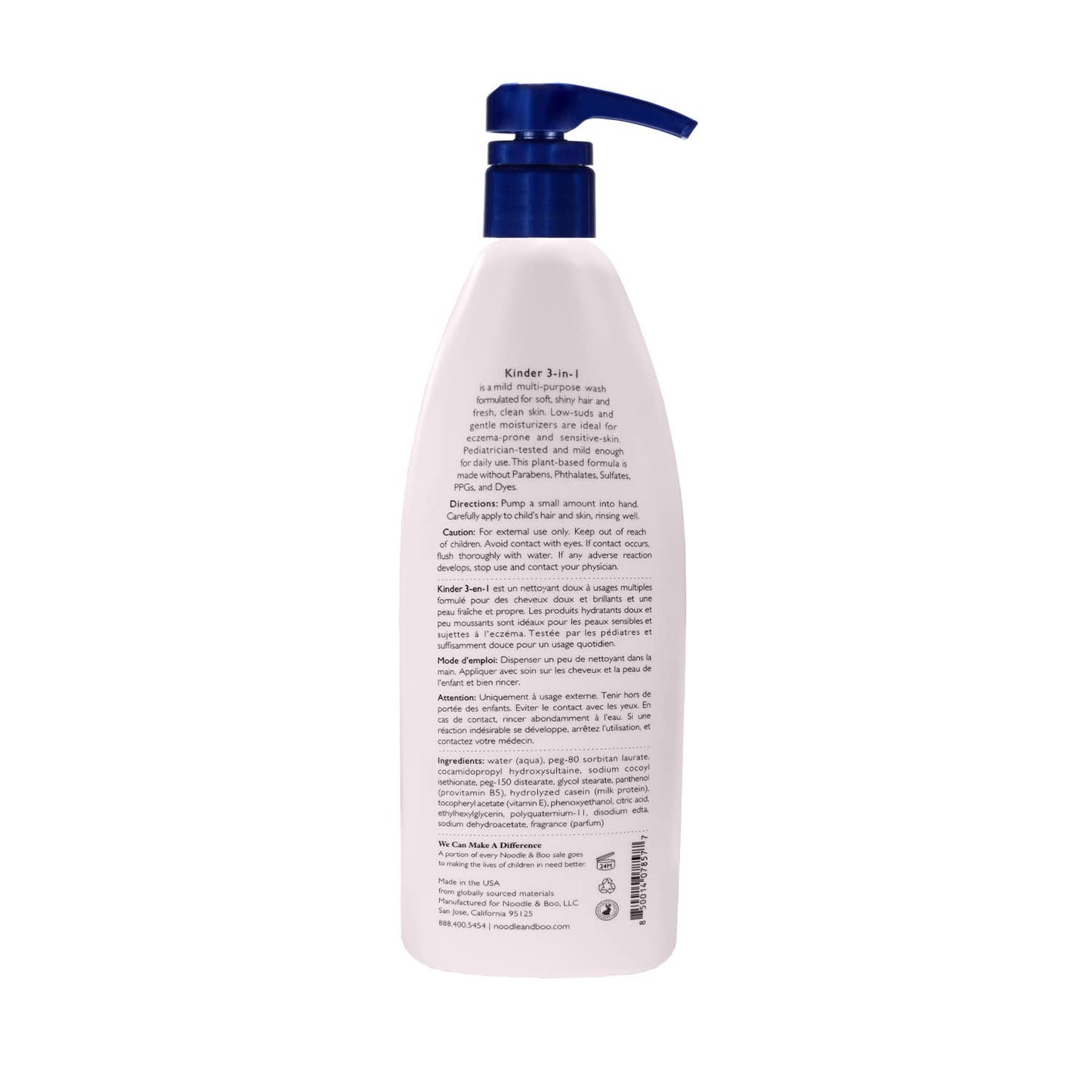 Noodle & Boo Kinder 3-in-1 Shampoo, Conditioner & Body Wash (16 oz)