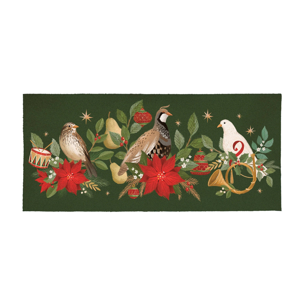 Evergreen Enterprises Flocked Coir Sassafras Switch Mat-Joyful Traditions