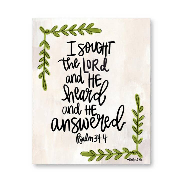 Baxter & Me Wrapped Canvas-Sought the Lord (8”x10”)