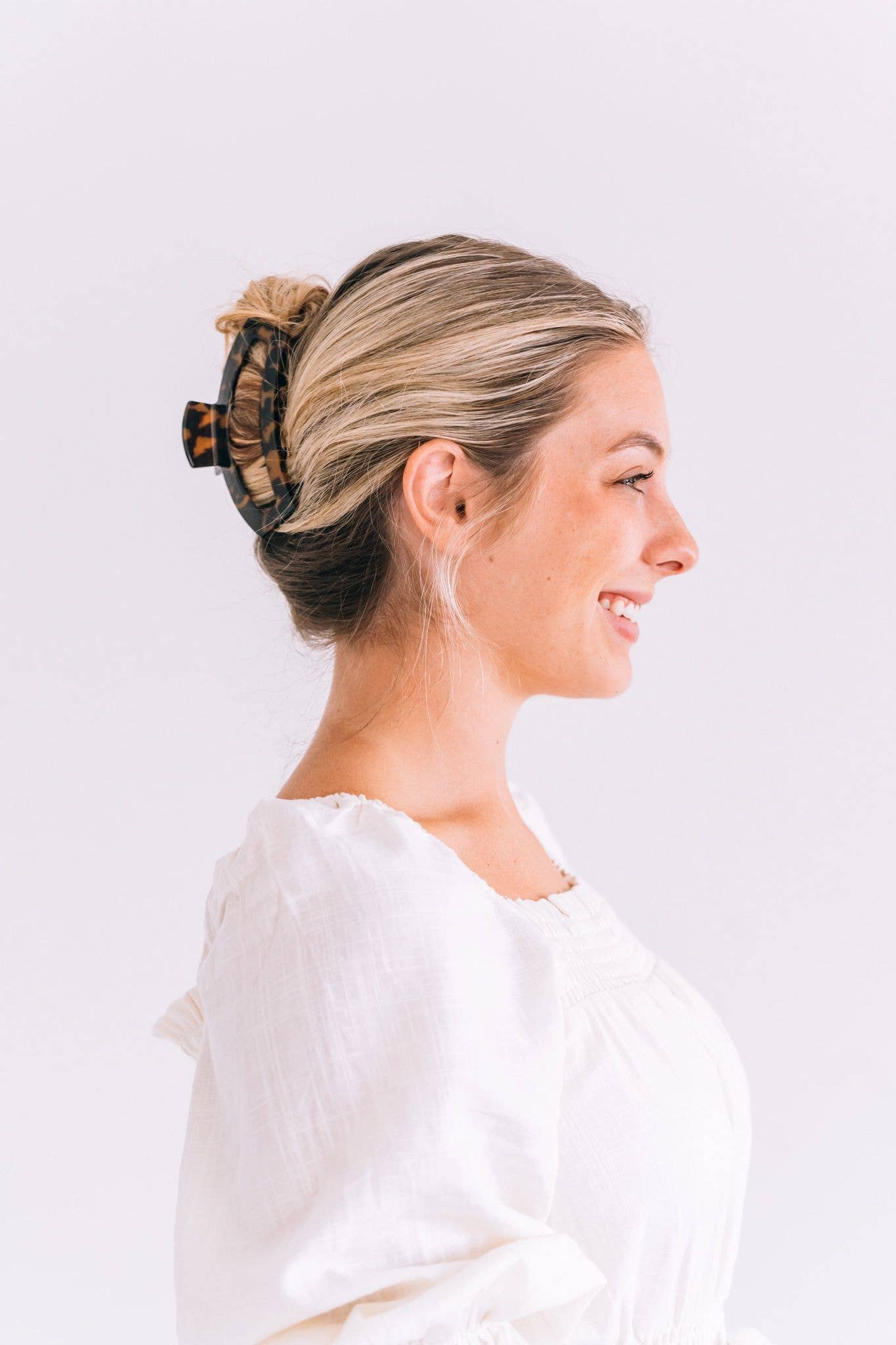 Teleties Large Open Hair Clip-Tortoise