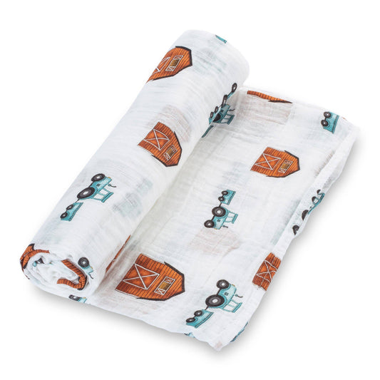 LollyBanks Baby Muslin Swaddle Blanket-How We Roll