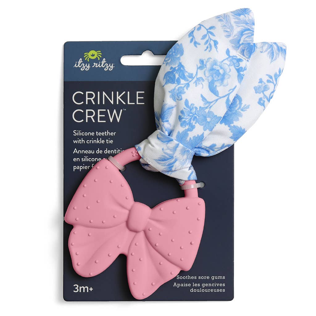 Itzy Ritzy Crinkle Crew-Pink Bow